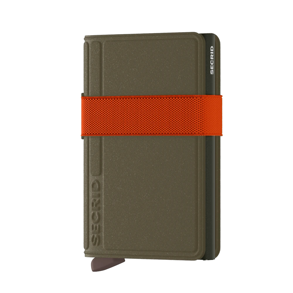 Leather Band Wallet - Green Orange Gallery