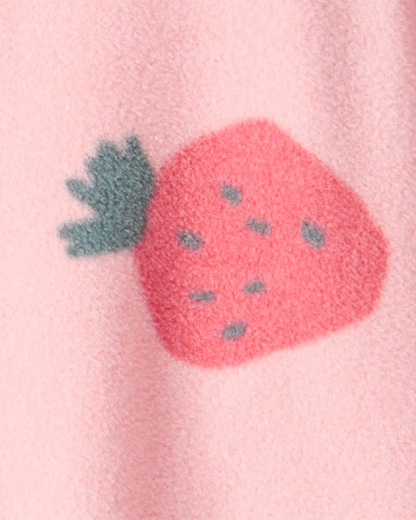 Baby 1-Piece Strawberry Fleece Footie Pajamas - Pink Gallery