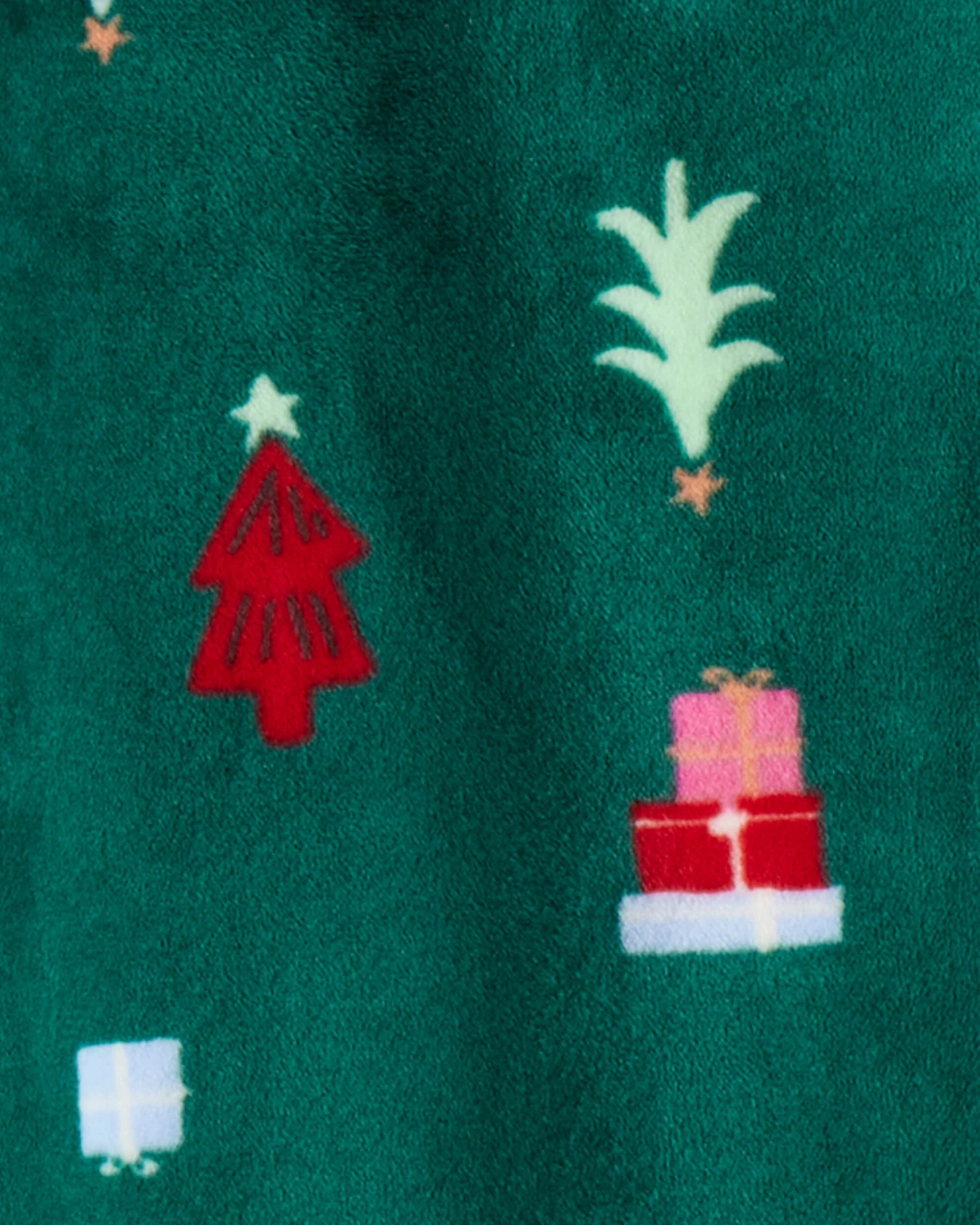 Baby Green Trees DreamPlush Long-Sleeve Snug Fit 1-Piece Pajamas - Green Gallery