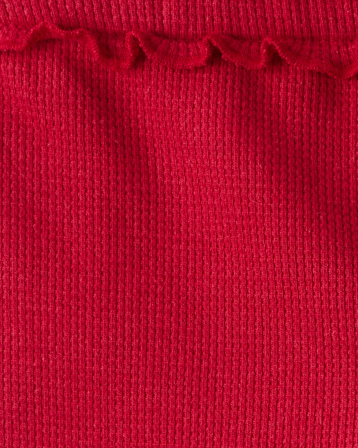 Baby Girl 2-Piece Candy Cane Ruffle Bodysuit & Pant Set - Cream/Red Gallery