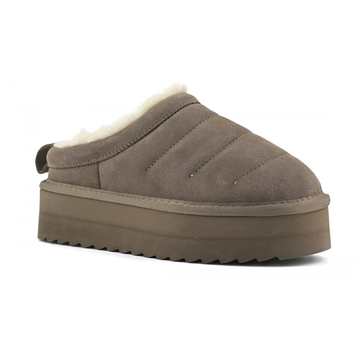 Shearling-Lined Platform Slippers Gallery