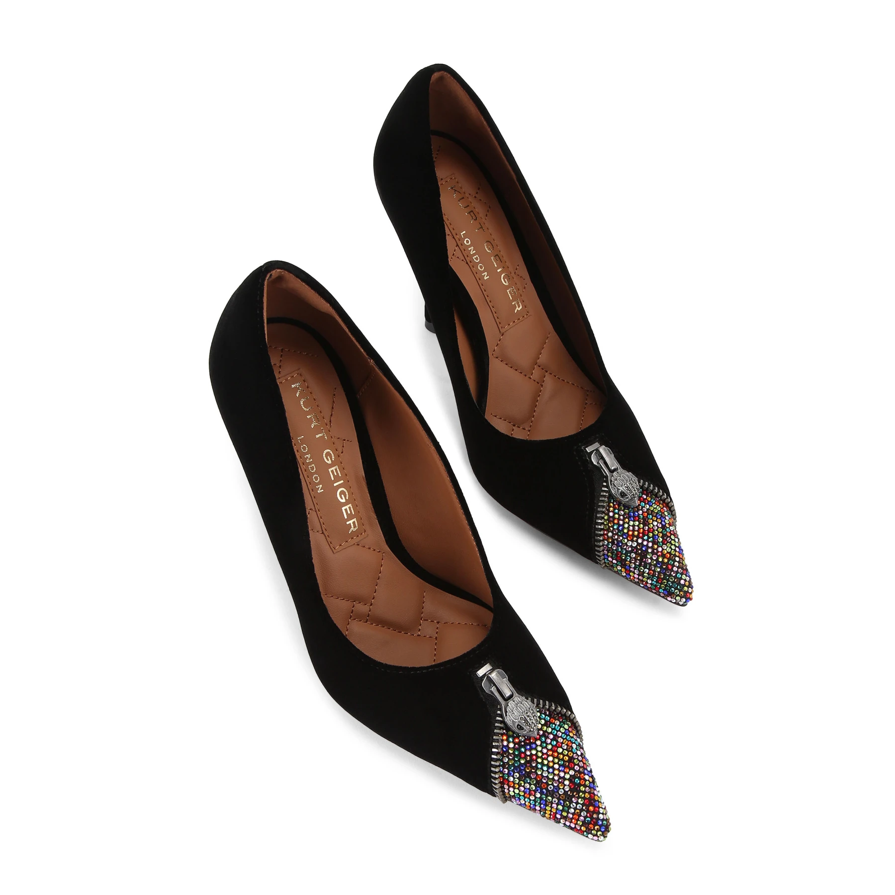 Velvet Zip Court Pointed Toe Pump Gallery