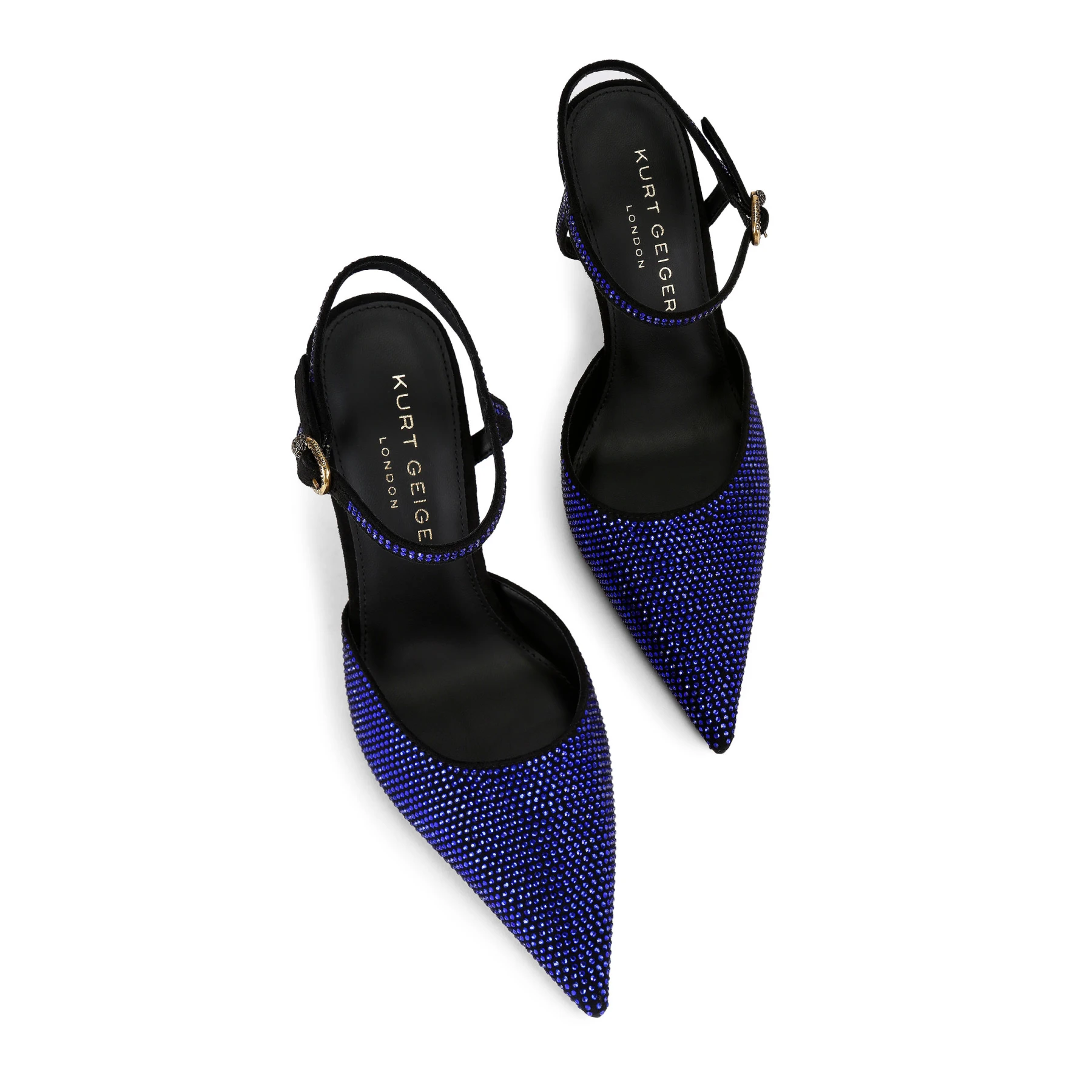 Crystal Embellished Pointed Ankle Strap Stiletto Pump Gallery