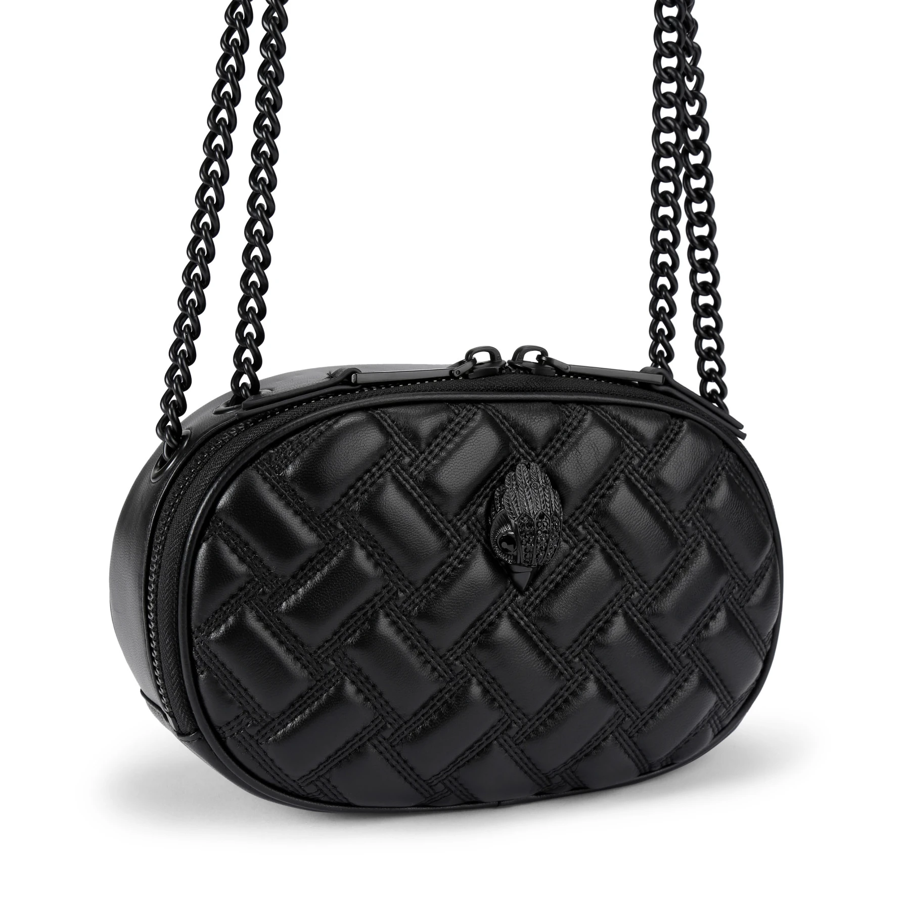 Kensington Oval Leather Camera Crossbody Bag Gallery