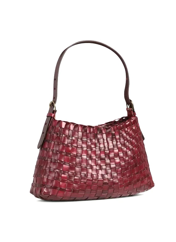 Salvage Woven Leather Hobo Bag Gallery