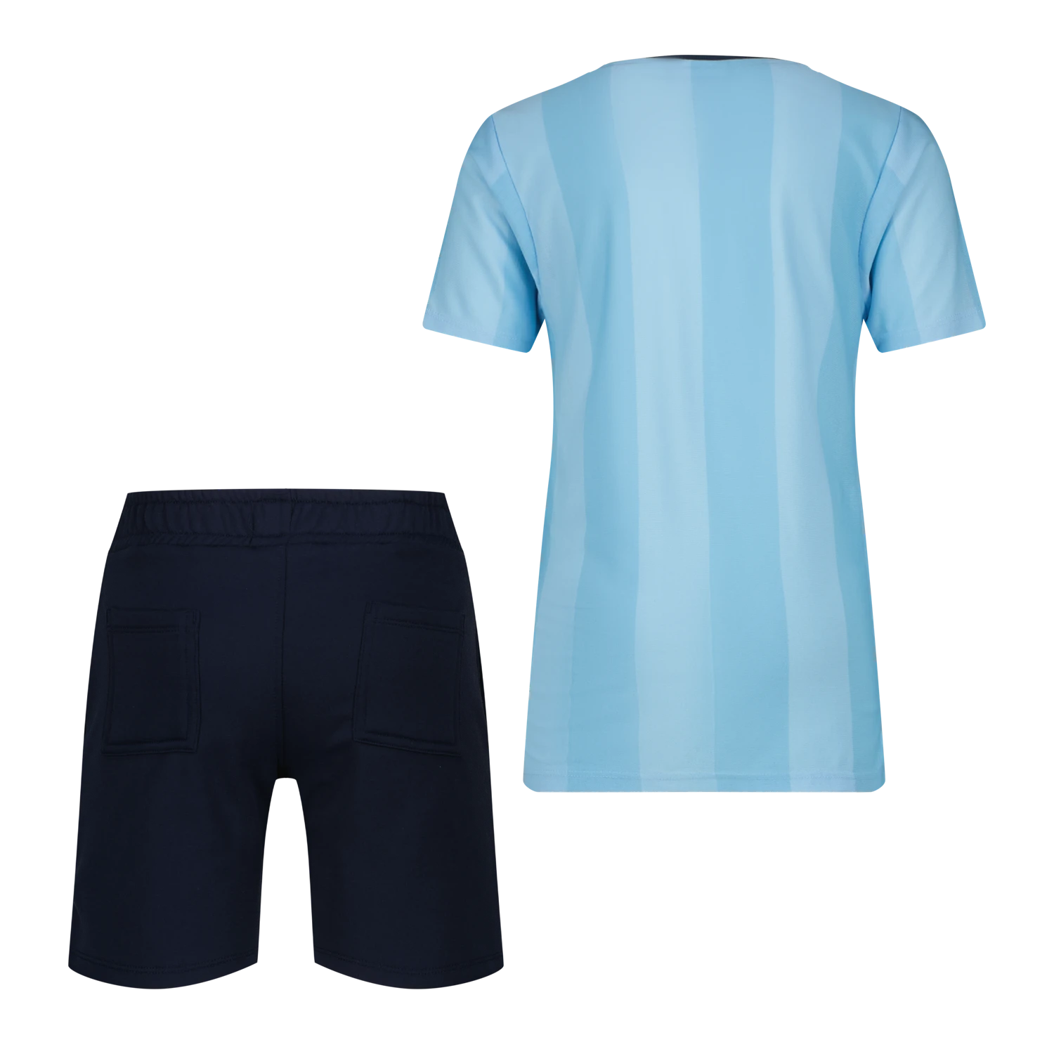 Messi Youth 2-Piece Training Set  Air Blue Striped Tee & Shorts Gallery
