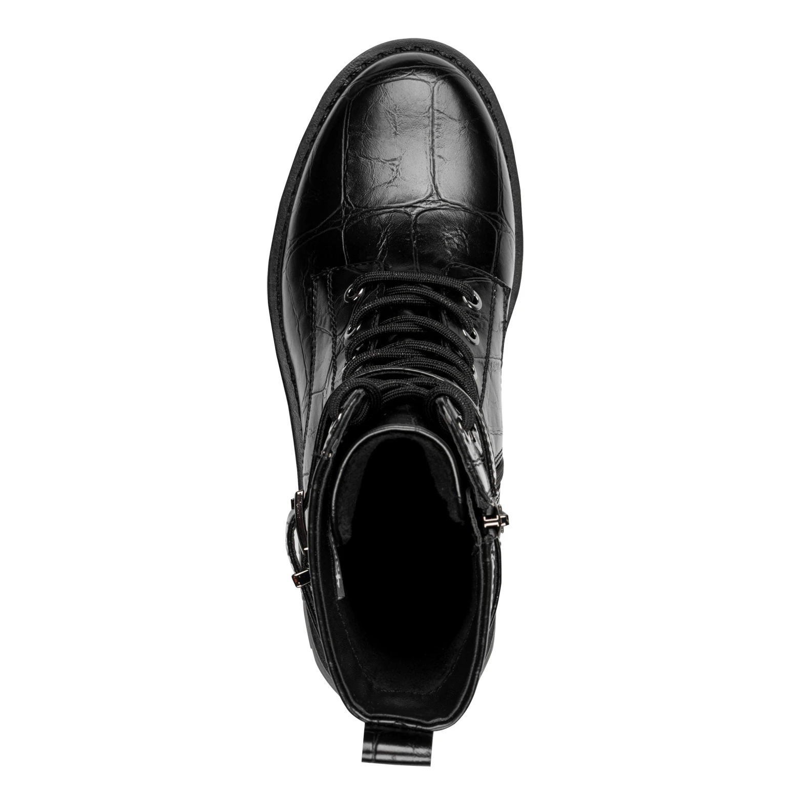 Leather Combat Boots with Buckles Gallery