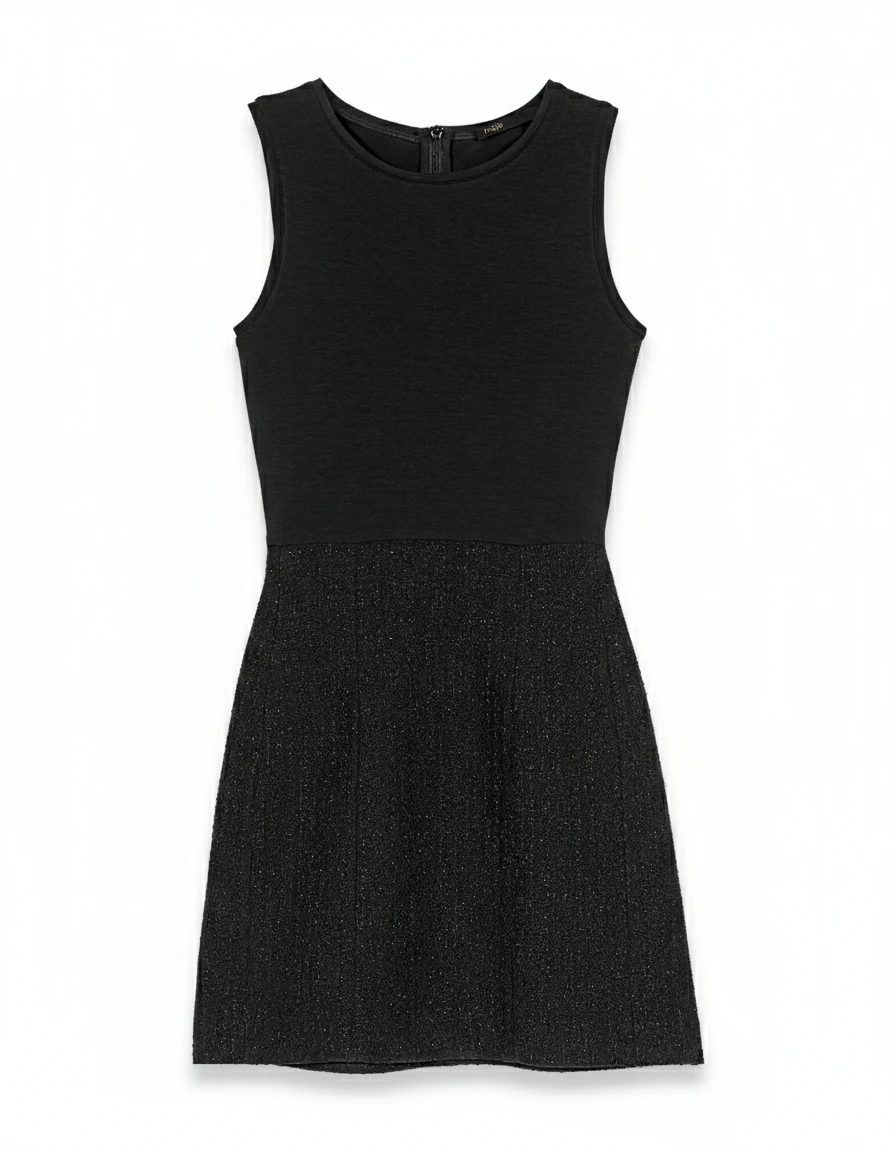 2-In-1 Shiny Tweed Dress Gallery