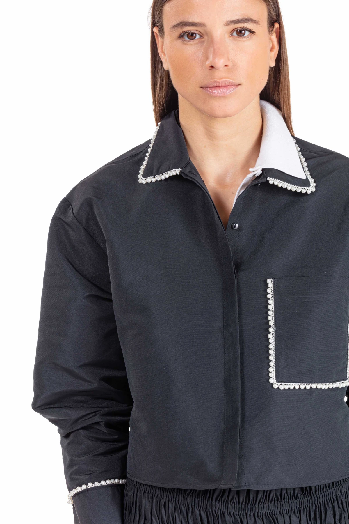 Boxy Cut Taffeta Shirt Gallery