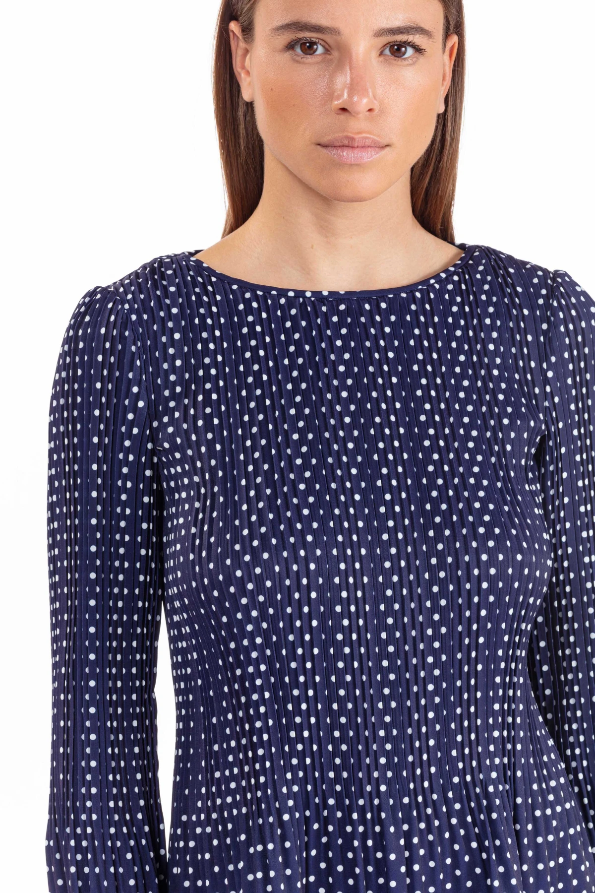 Patterned Pleated Dress Gallery