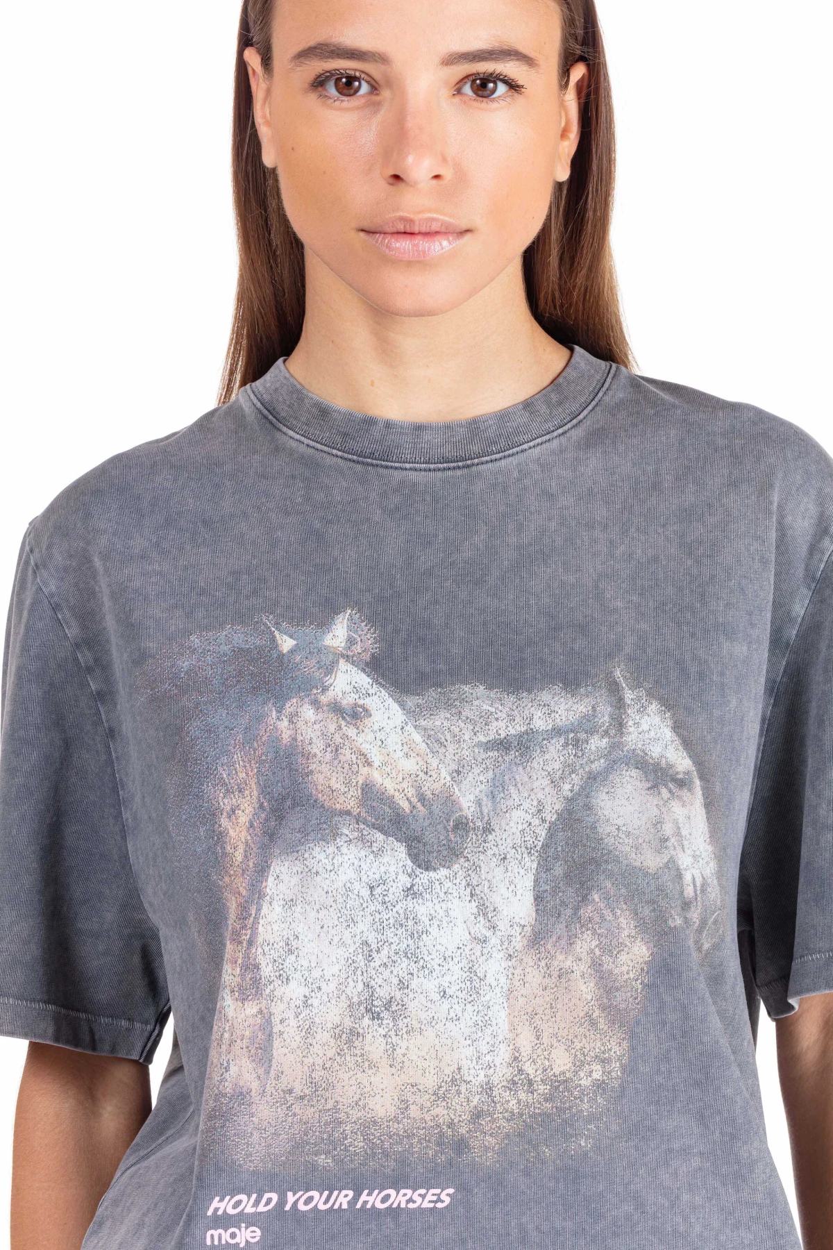 Horse Print Short Sleeve T-Shirt Gallery