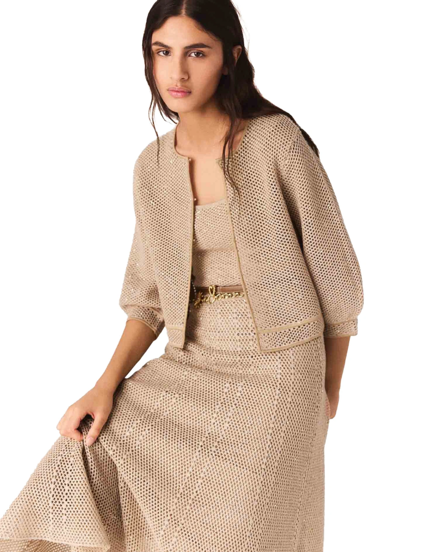 Rhinestone Knit Cardigan Gallery