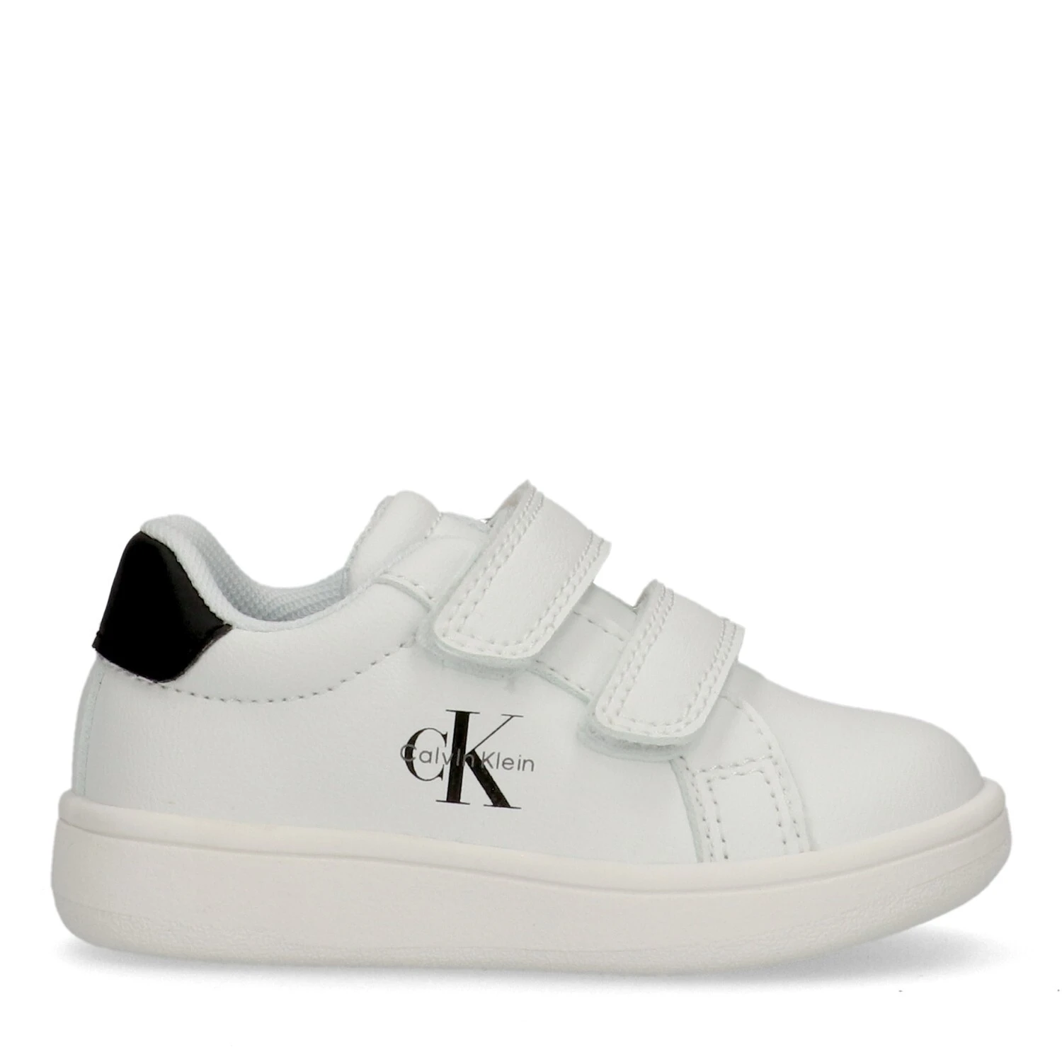 White & Black Logo  Velcro Sneakers Gallery