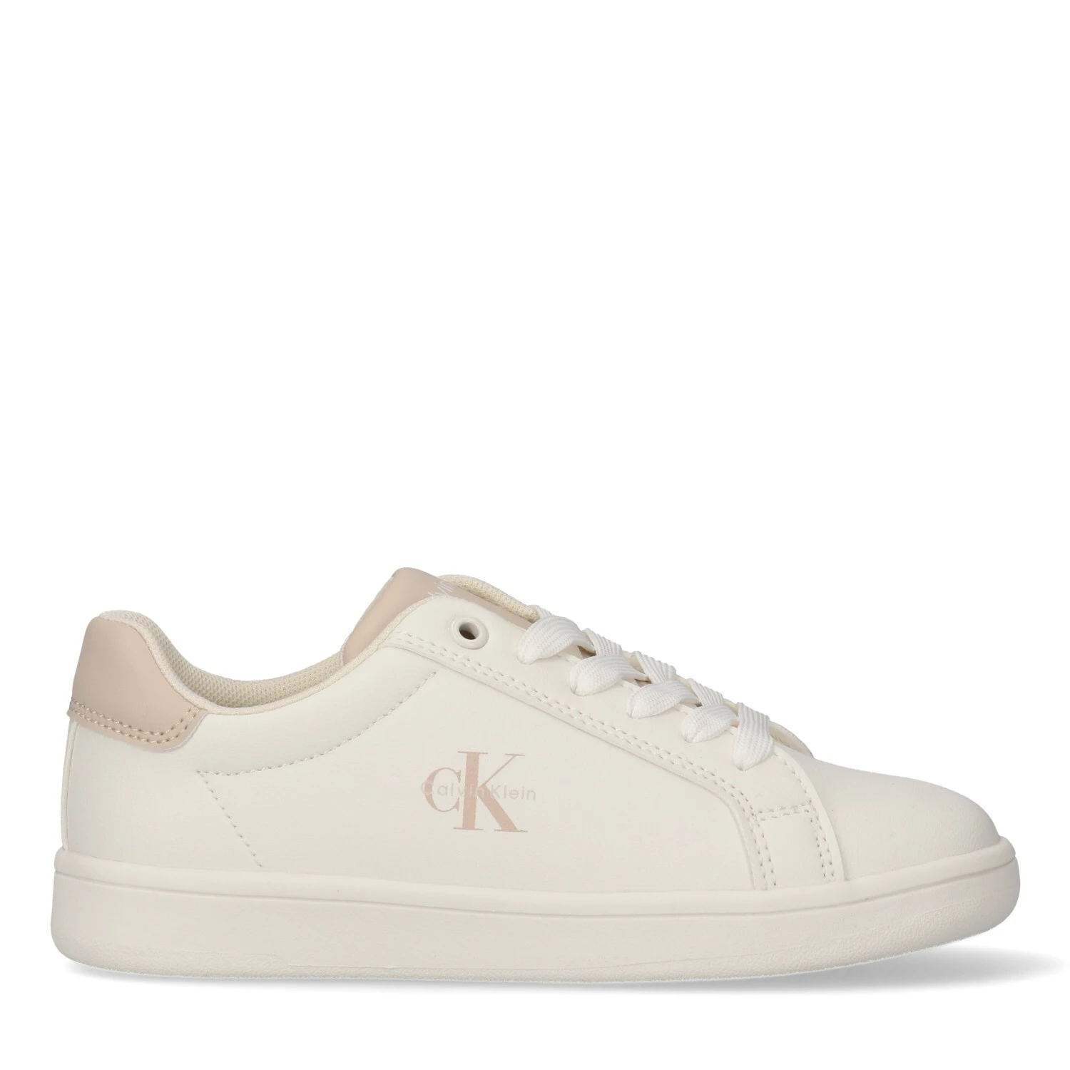 Low-Top White Sneakers with Rose Gold Logo Gallery