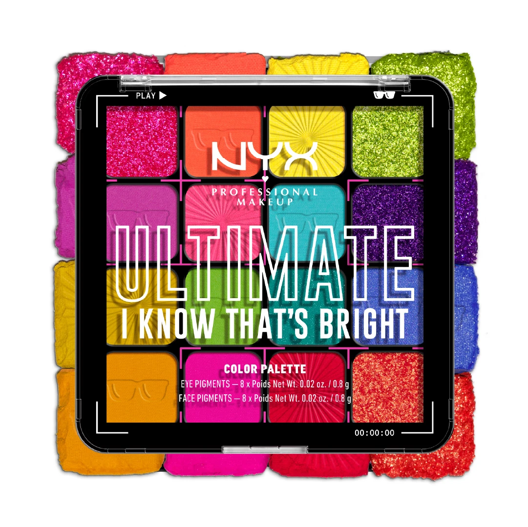 Nyx Professional Makeup Ultimate Shadow Palette - 04 I Know Thats Bright Gallery