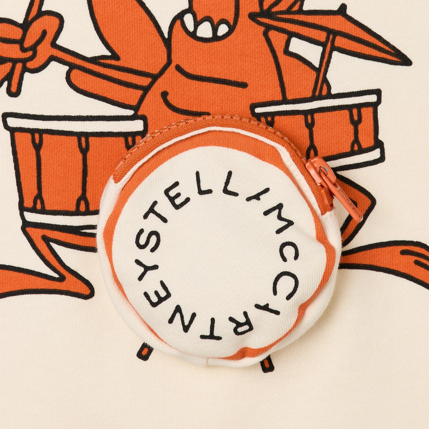 Sweatshirt with Drumming Lobster Graphic and 3D Pouch Gallery