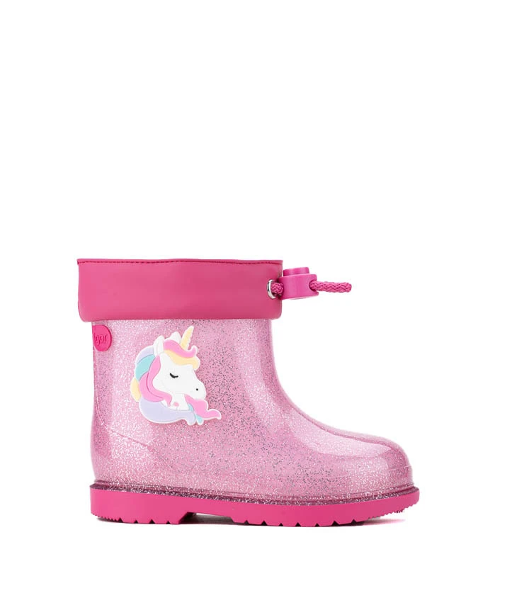 Glitter Unicorn Rain Boots with Adjustable Drawstring Cuff Gallery