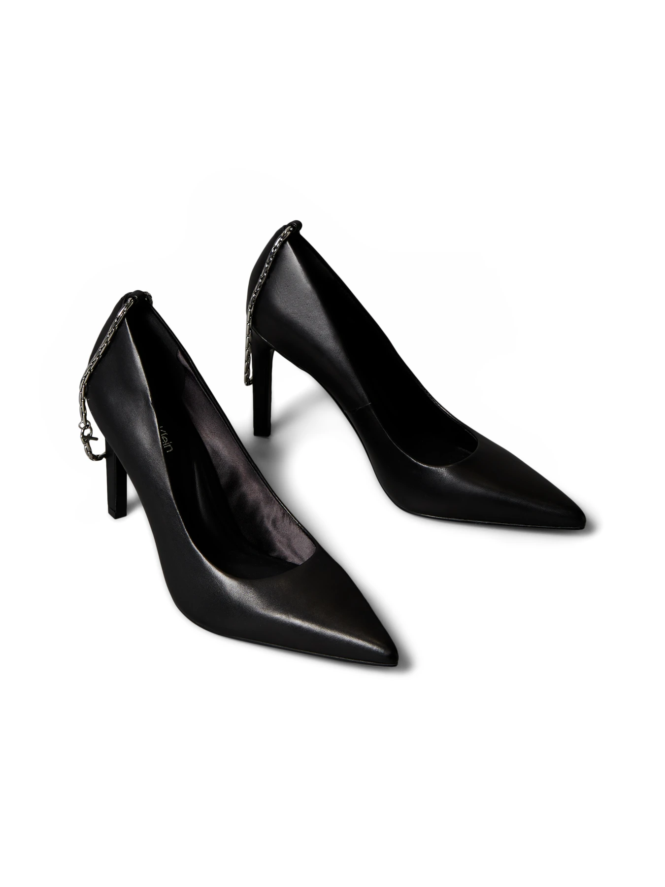 Leather Cushioned Chain Stiletto Pump Gallery