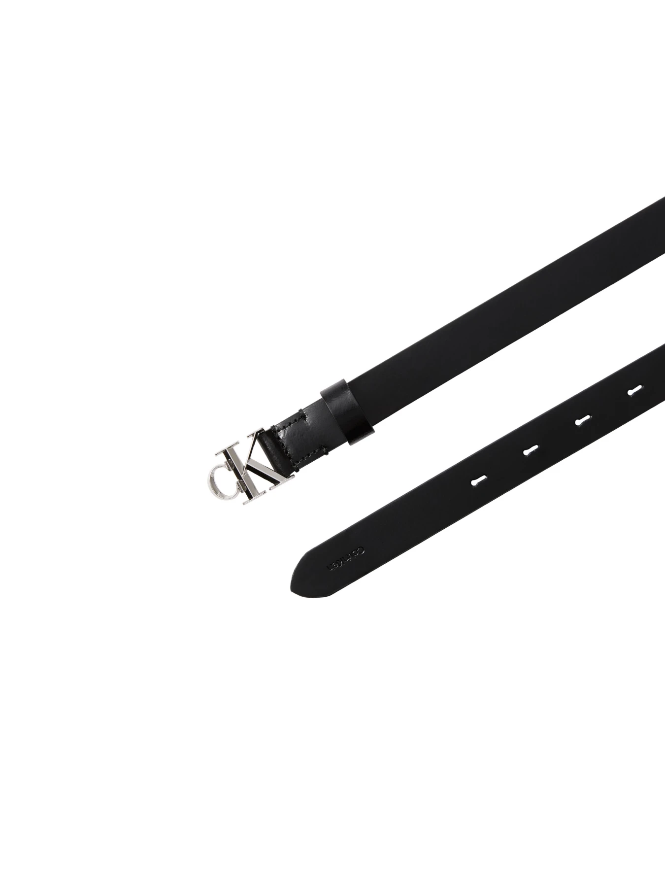 Smooth Leather Belt with Silver Plaque Buckle Gallery