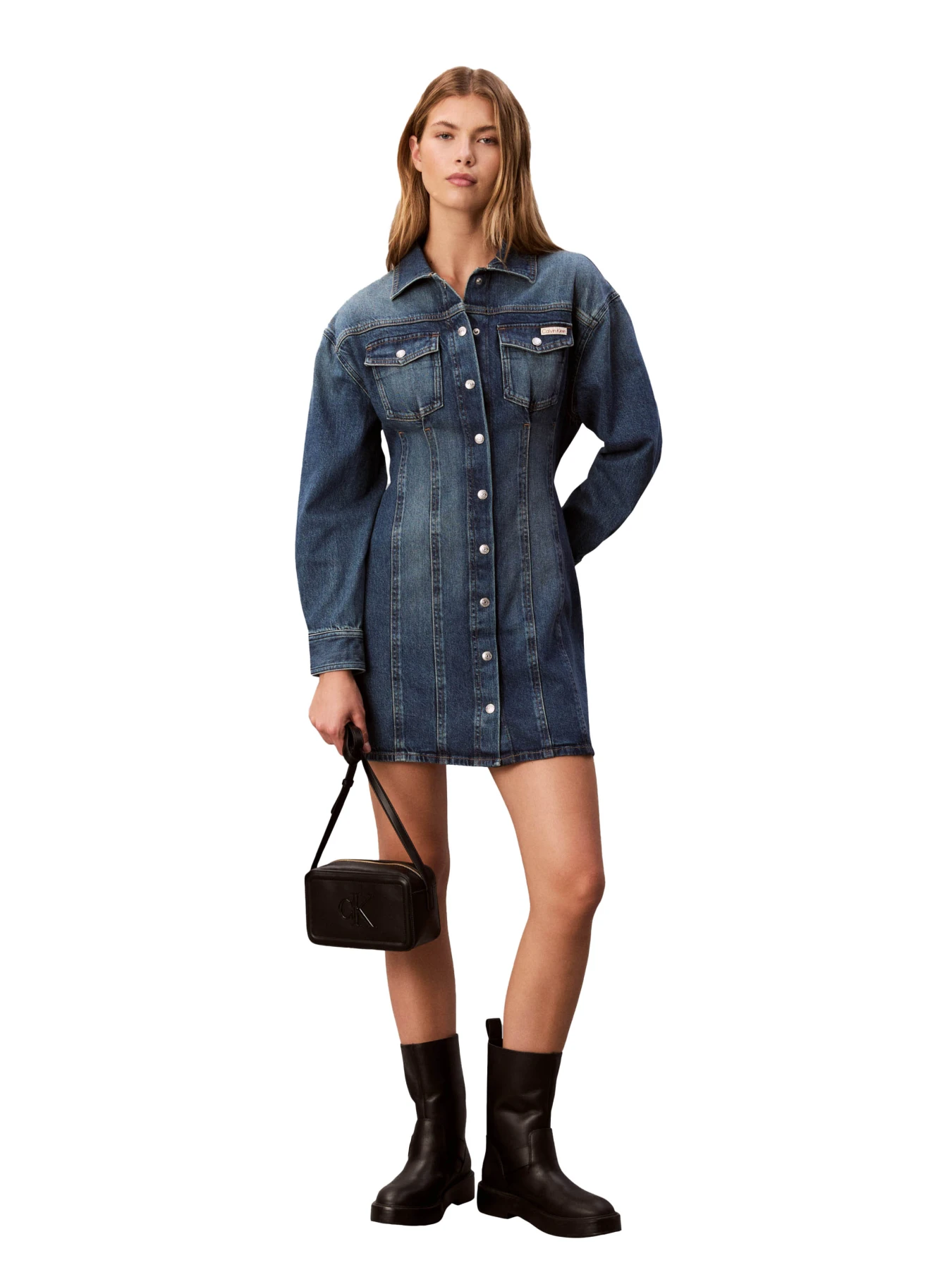 Embossed Logo Faux Leather Camera Bag Gallery