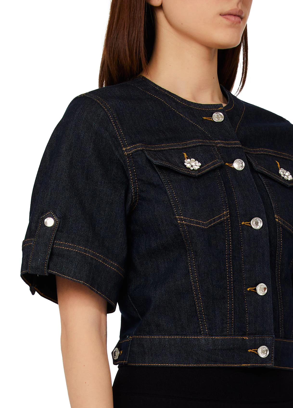 Short-Sleeve Denim Jacket Gallery