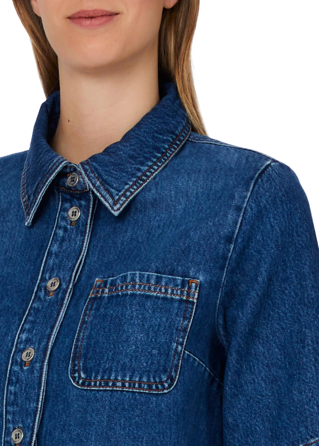 Cropped Denim Shirt Gallery