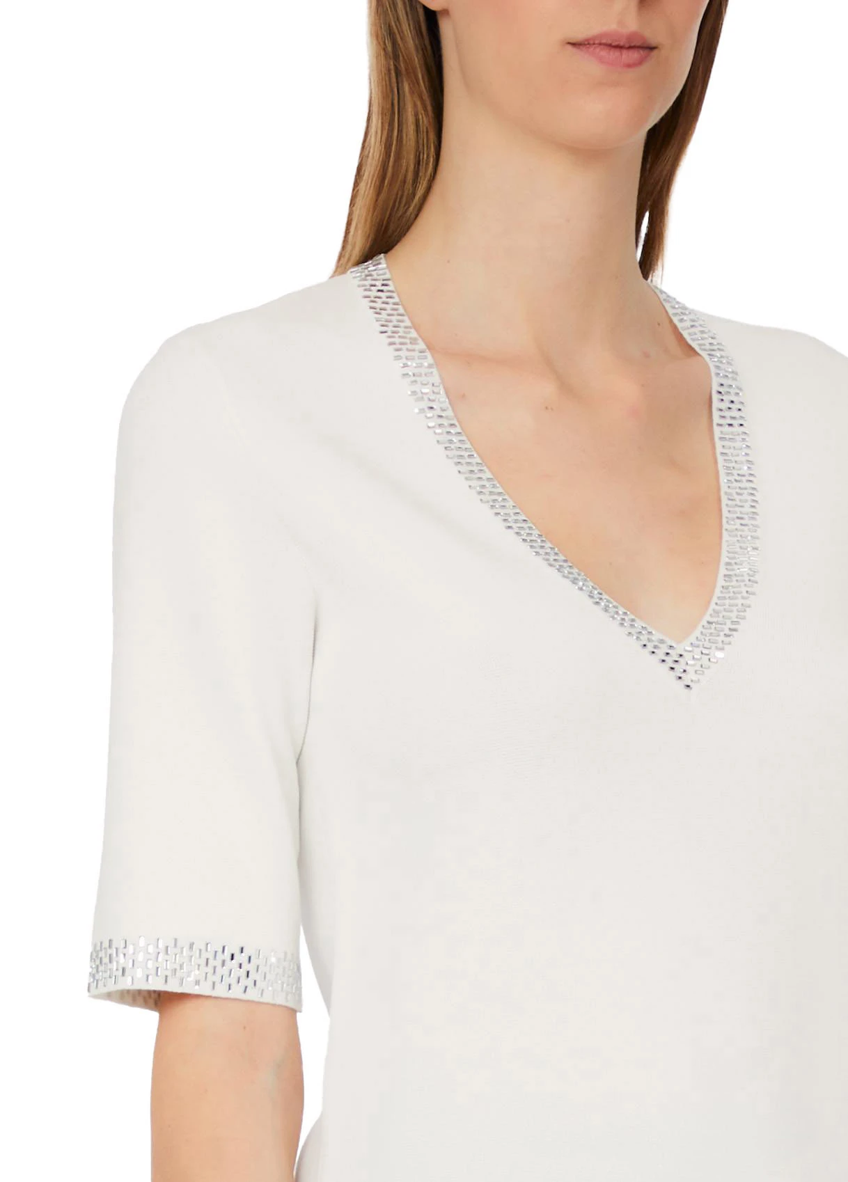 Knit Top with Gemstone Embellishments Gallery