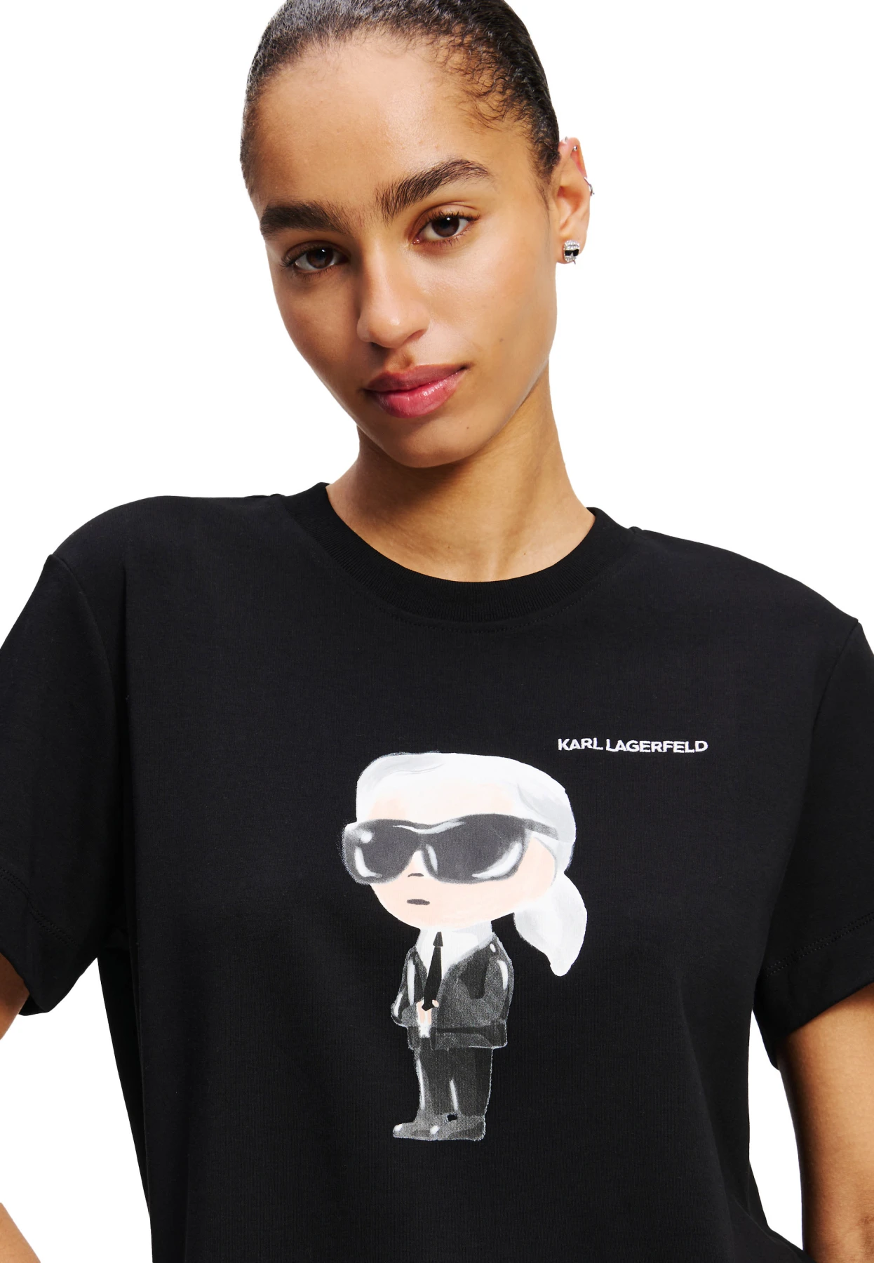 Cotton Short Sleeve T-shirt with Logo Print Gallery