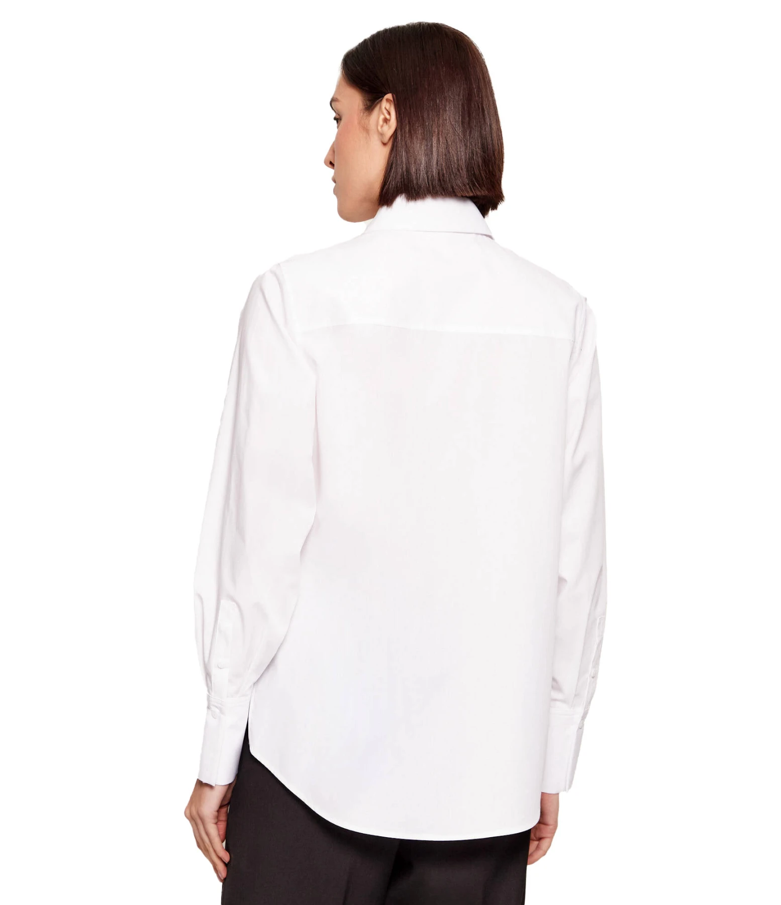 Long Sleeve Poplin Shirt with Gold Buttons Gallery