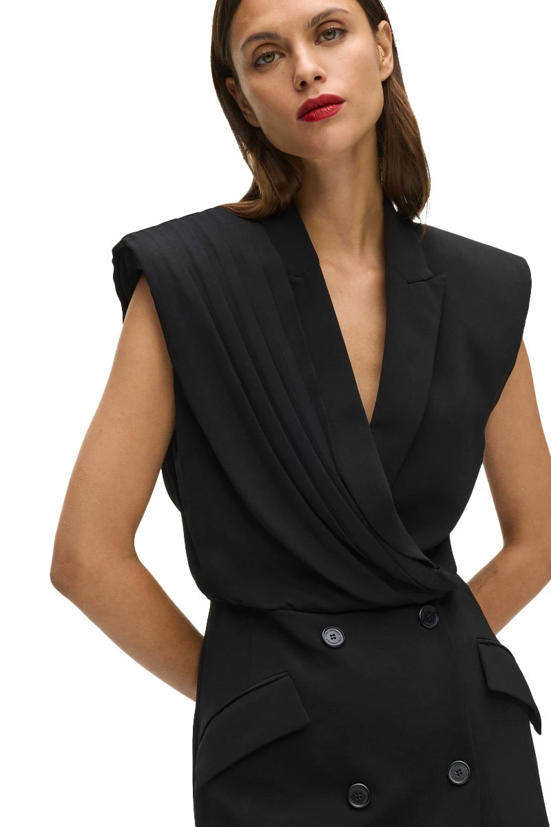 Sleeveless Blazer Dress Gallery