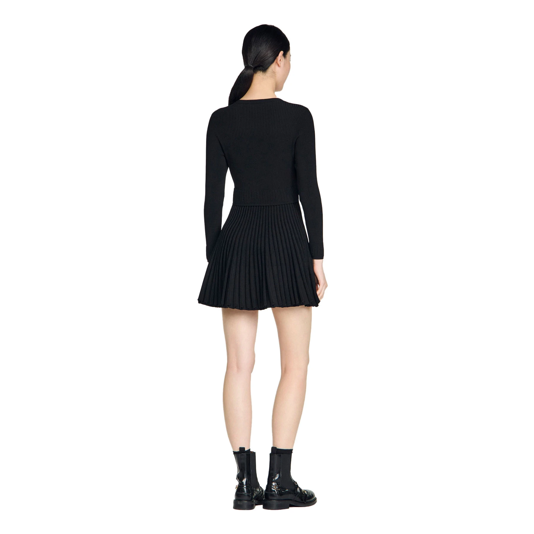 Pleated Knit Short Dress Gallery
