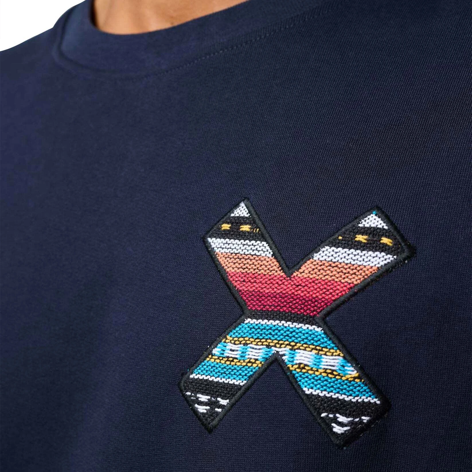 Classic X Embroidered Crew Neck Sweatshirt - Navy Gallery