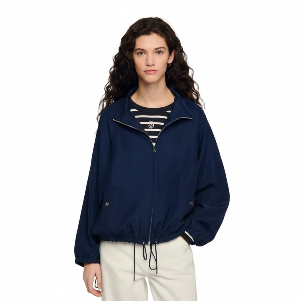 Embroidered Collar Oversized Jacket Gallery