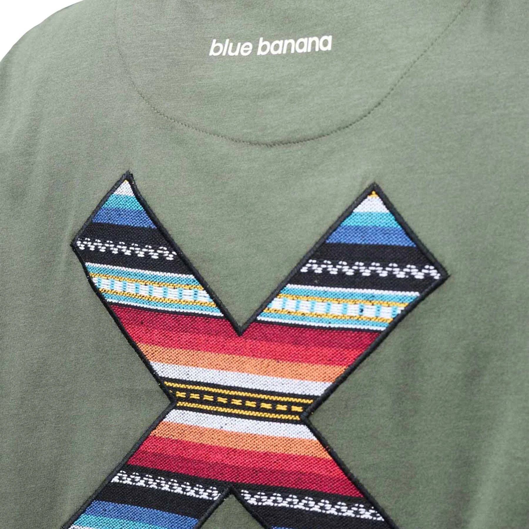 Short Sleeve X Embroidered T-shirt - Khaki Gallery