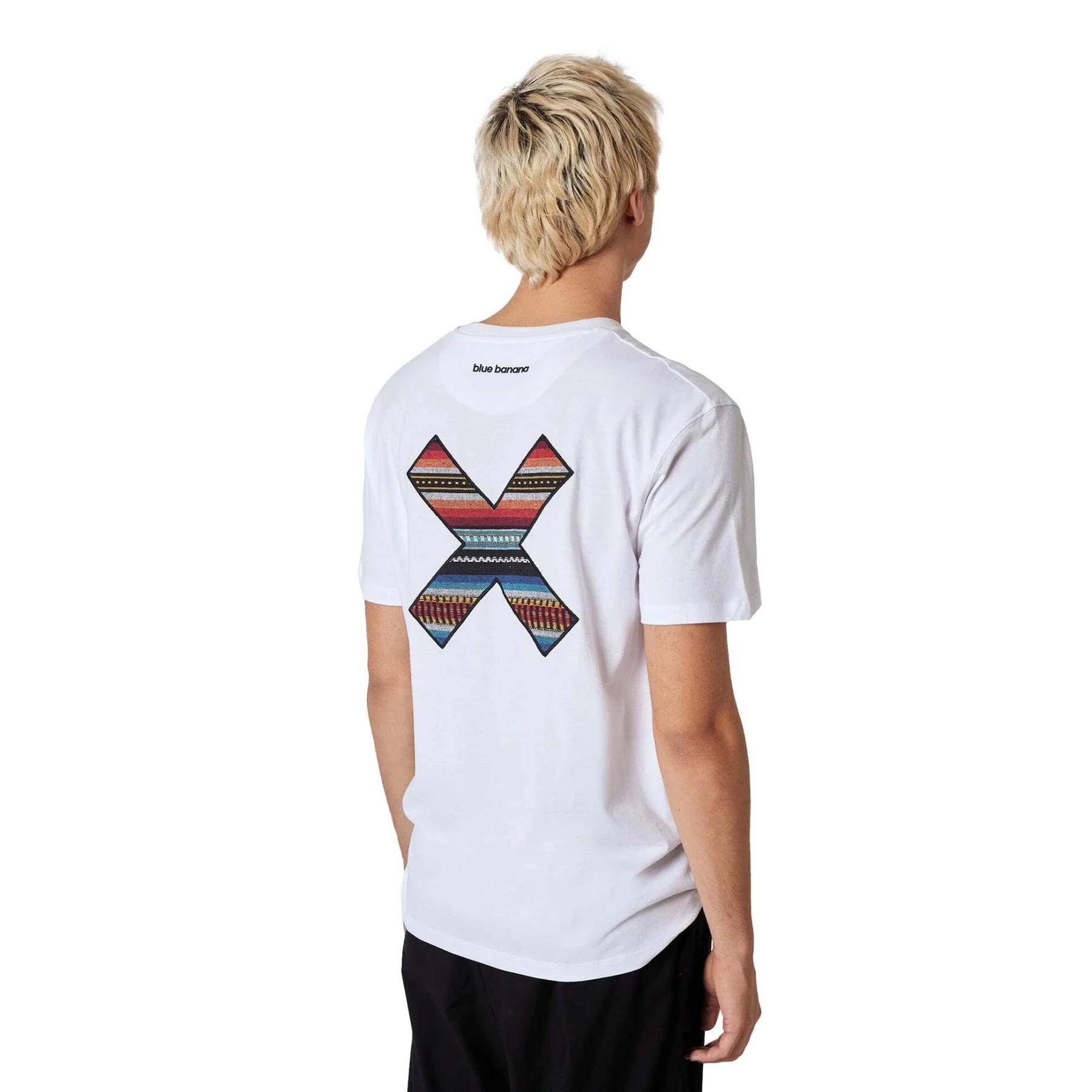 Short Sleeve X Embroidered T-shirt - White Gallery
