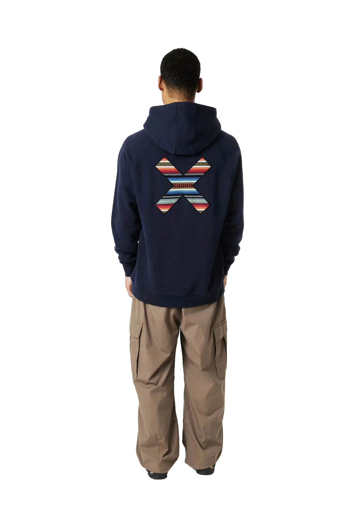 Hoodie with Coloured X Embroidery on the Chest Gallery