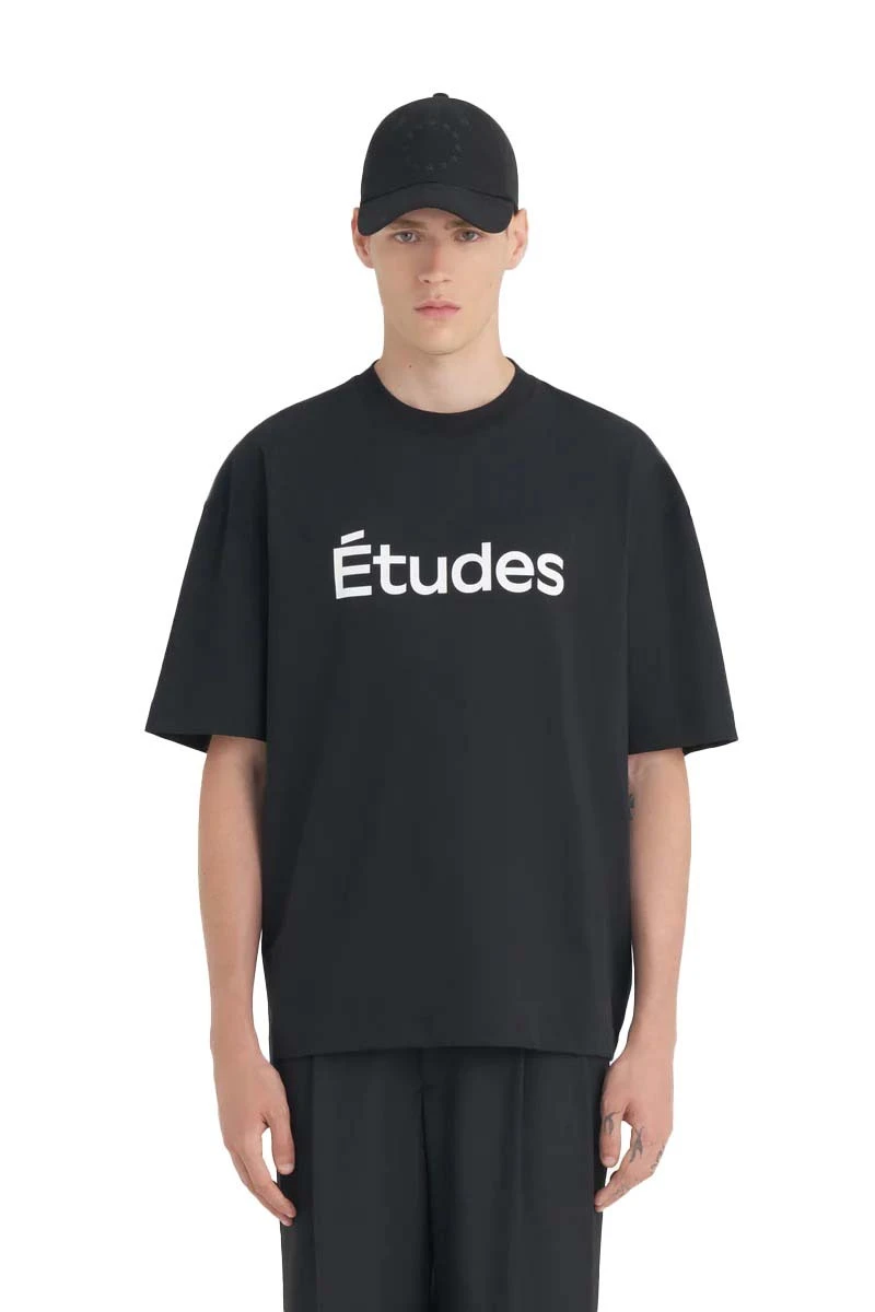 Relaxed Fit Front "Etudes Studio" Logo T-shirt - Black Gallery