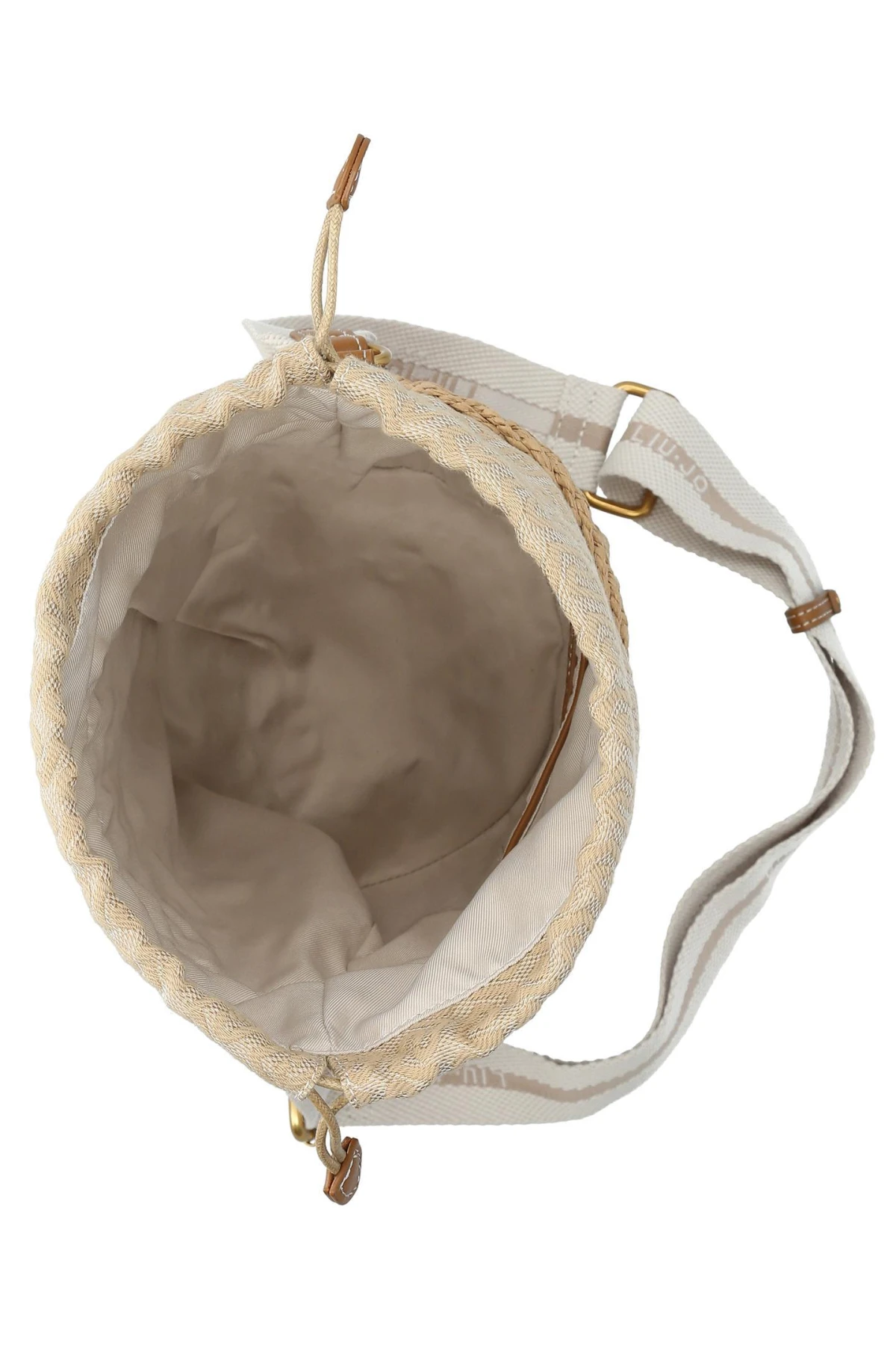 Woven Straw Bucket Bag with Drawstring Closure Gallery