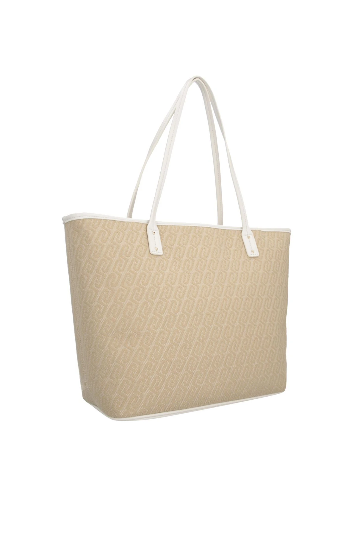 Monogram Jacquard Tote Bag with Contrast Handles Gallery