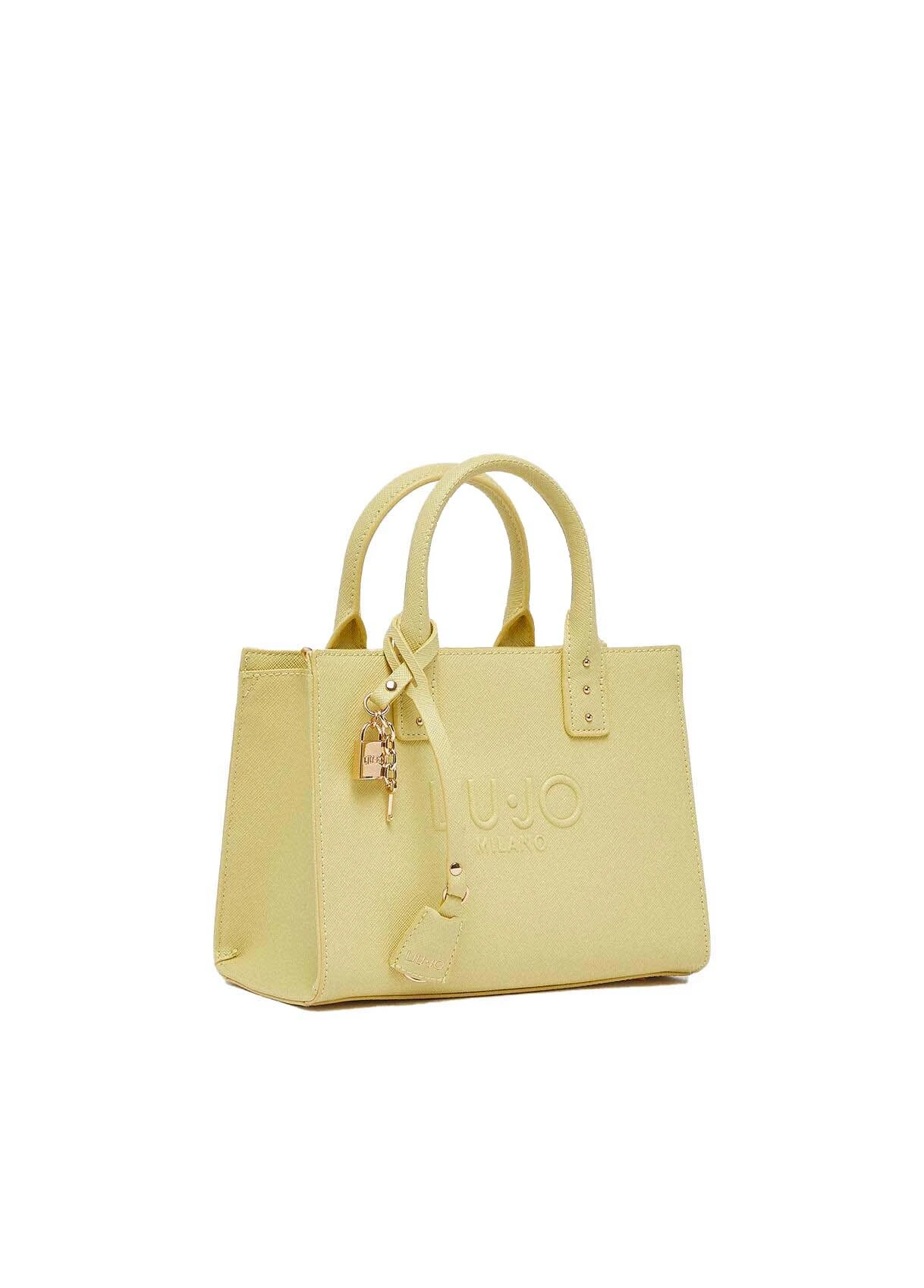 Saffiano Leather Handbag with Deluxe Logo Charms Gallery