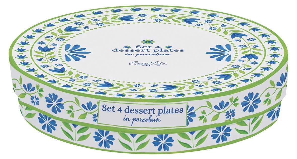 Set of 4 - Porcelain Dessert Plates Ø 19 cm Gallery