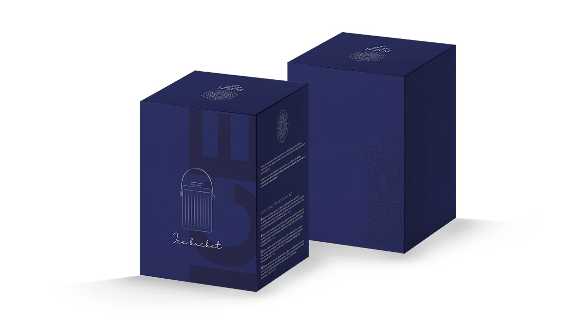 Double-wall Striped Ice Bucket Ø 15cm H 17cm  Gallery