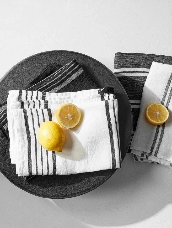 Kitchen Towel, White Rows 50X70 Gallery