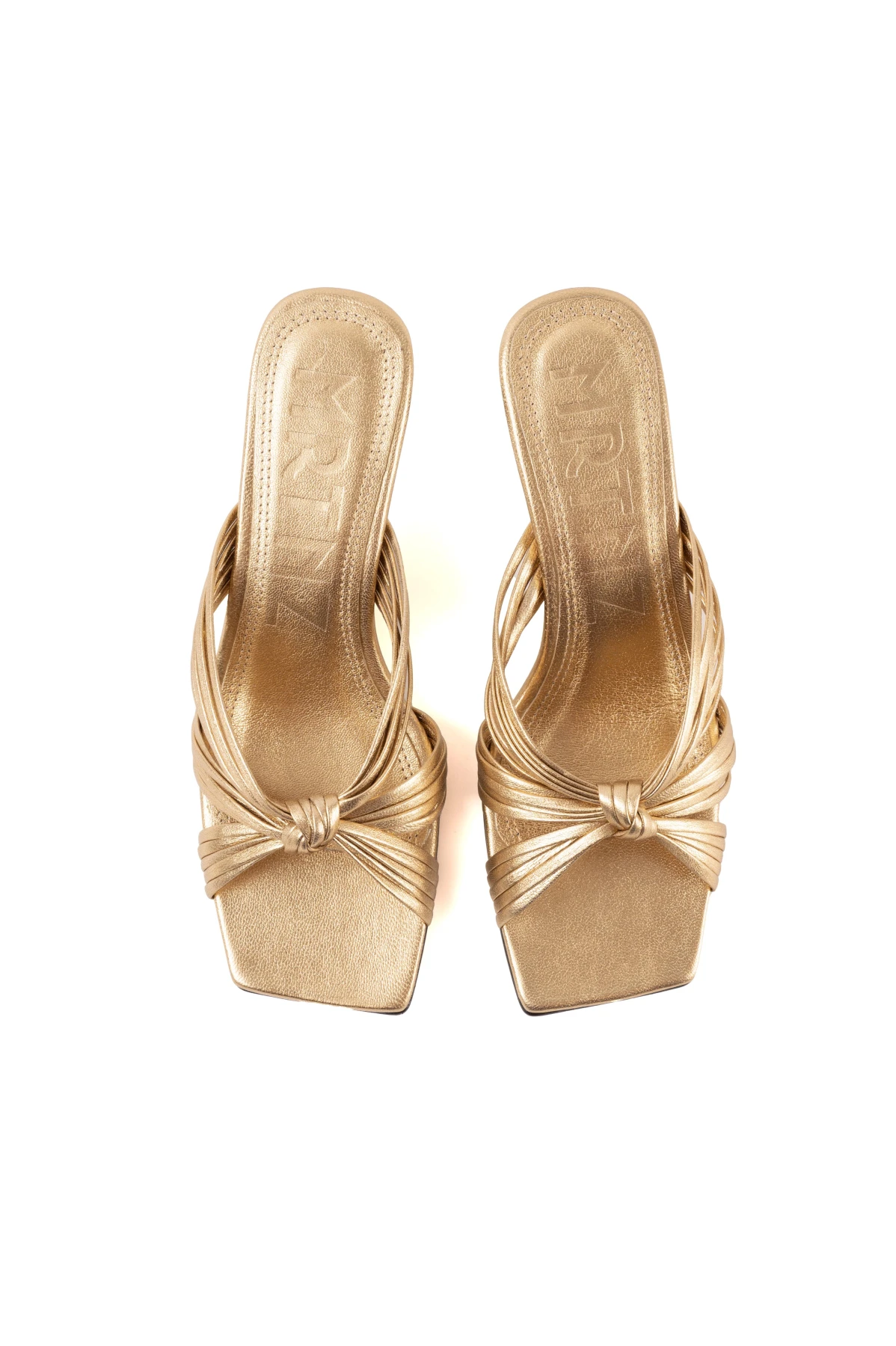 Strappy Knotted Kitten Heel Mules Gallery