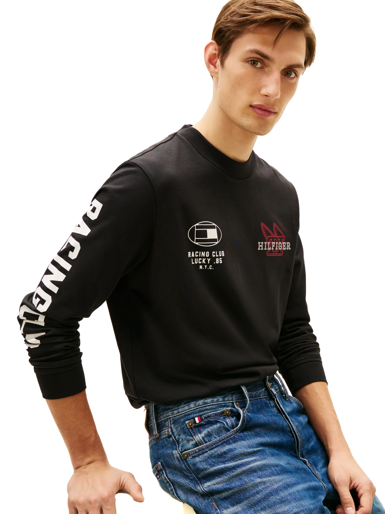 Graphic Jersey Long Sleeve T-Shirt Gallery