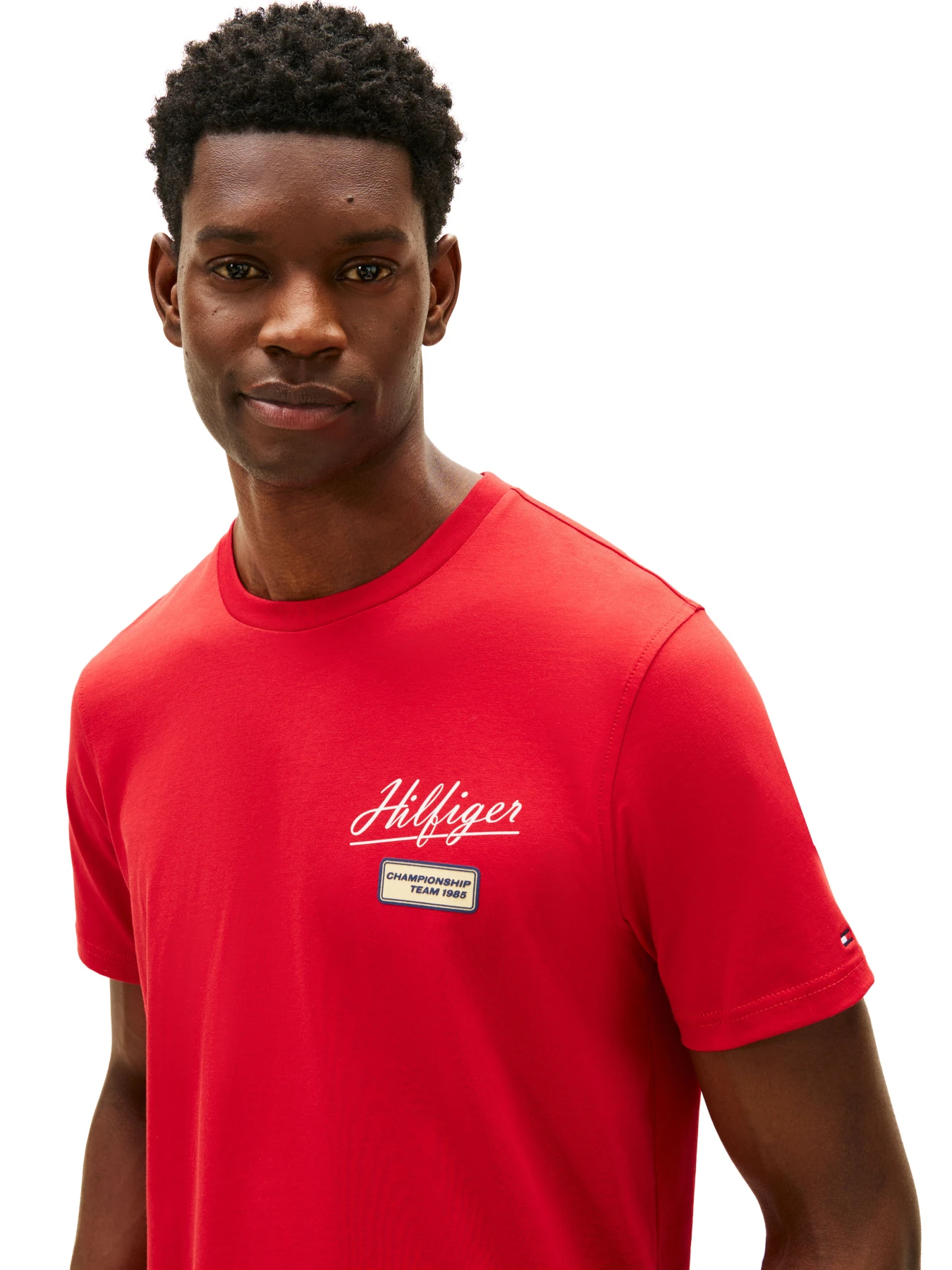 Textured Logo Crew Neck T-Shirt Gallery