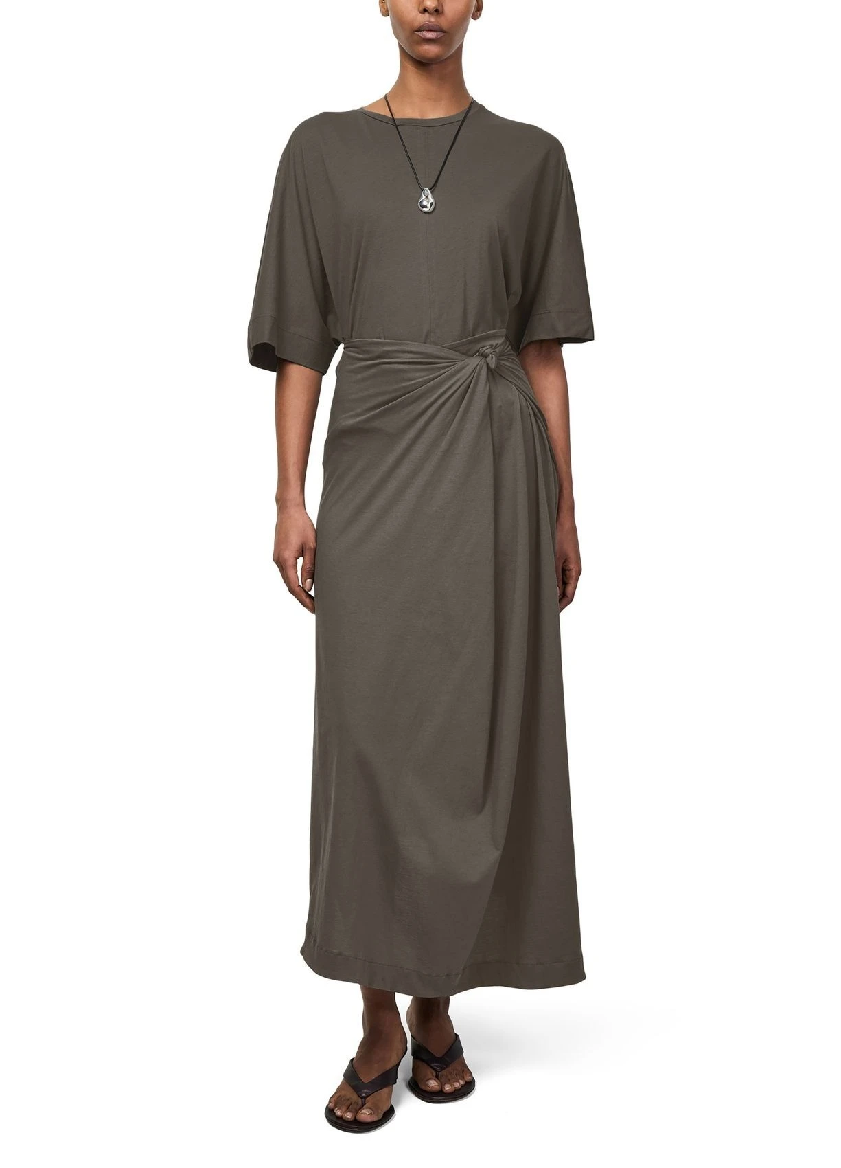 Knotted Drape Maxi Skirt Gallery