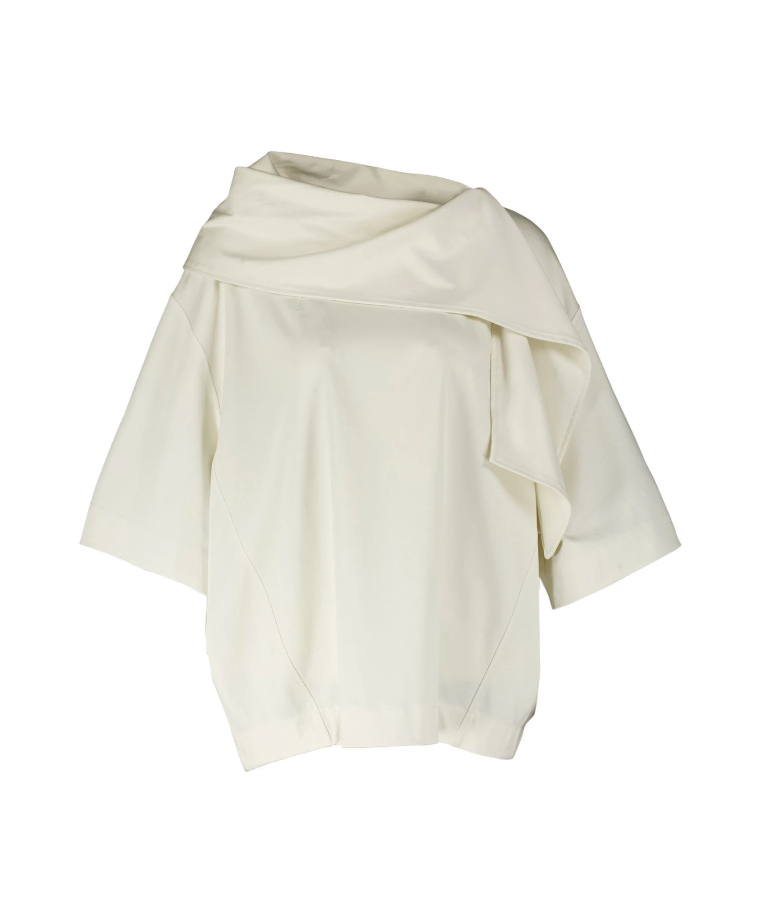 Asymmetrical Drape Short-Sleeve Top Gallery