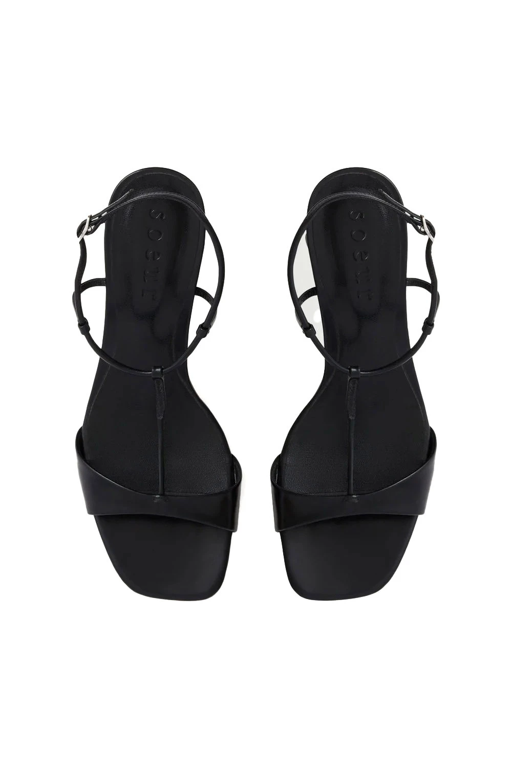 T-Strap Leather Heeled Sandals Gallery