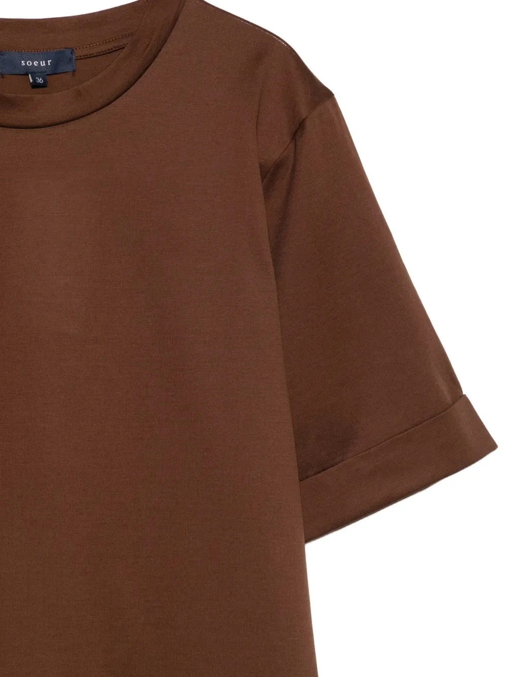 Round Neck Cuffed Sleeves T-shirt Gallery